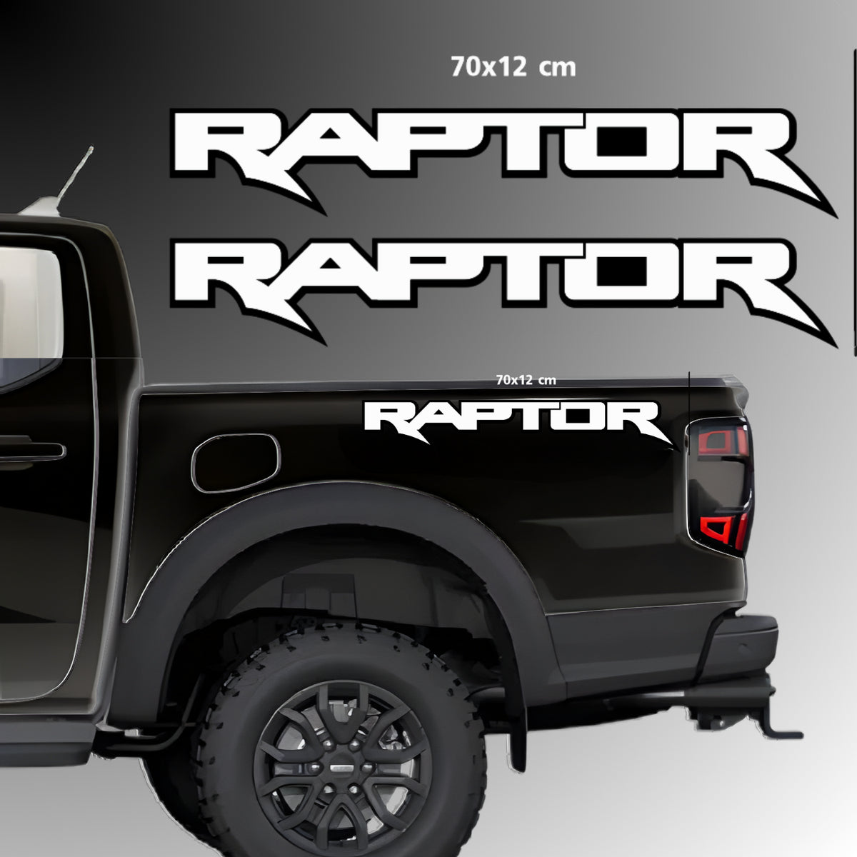 Fp37 Sticker Raptor RAPTOR Graphics Decals Sticker Kit for Ford Ranger Raptor | INDICARBON